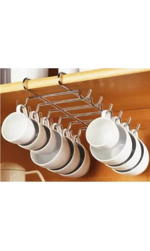 10 Kancalı Portatif Bardak Askılığı