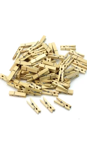100lü  Ahşap Mandal 2.5cm (10lu Paket-1000 Adet)