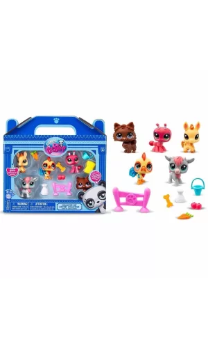 1005103 Littlest Pet Shop - Minişler 5li Figür Seti S1 Çiftlik Temalı