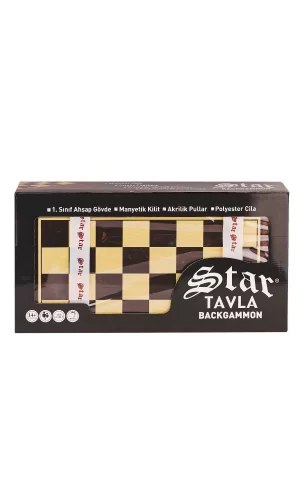 1021798 Star Antik Ceviz Tavla Takımı -star Oyun Aletleri