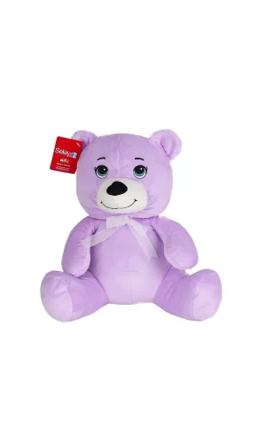 1022l  Göbekli Peluş Ayı 28 Cm Lila -selay Oyuncak