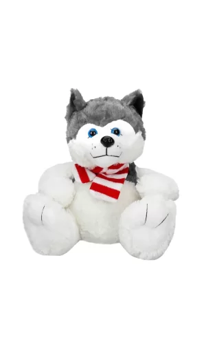 1030 Oturan Husky Atkılı Köpek 30 Cm