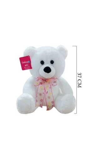 1178b Selay, Oturan Ayı 37 Cm Beyaz