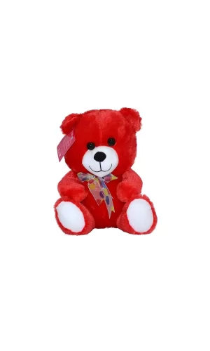 1181kr Oturan Ayı 30 Cm Kırmızı
