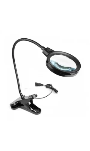 12 Led Clipslı Işıklı Büyüteç,işıklı Masa Lambası Çalışma Lambası