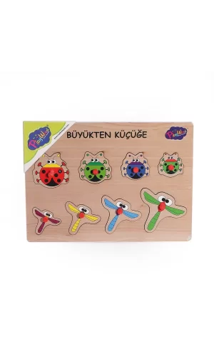 131-132 Ony Ahşap Tutmalı Puzzle Büyükten Küçüğe -onyıl