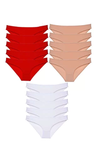 15 adet Süper Eko Set Likralı Kadın Slip Külot 514