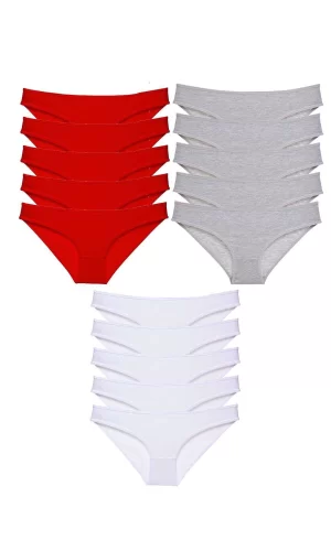 15 adet Süper Eko Set Likralı Kadın Slip Külot 515