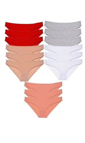 15 adet Süper Eko Set Likralı Kadın Slip Külot 520