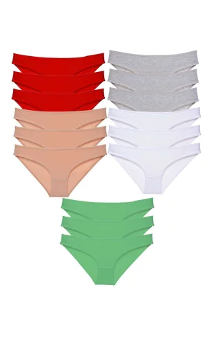 15 adet Süper Eko Set Likralı Kadın Slip Külot 521