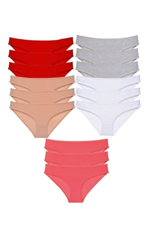 15 adet Süper Eko Set Likralı Kadın Slip Külot 522