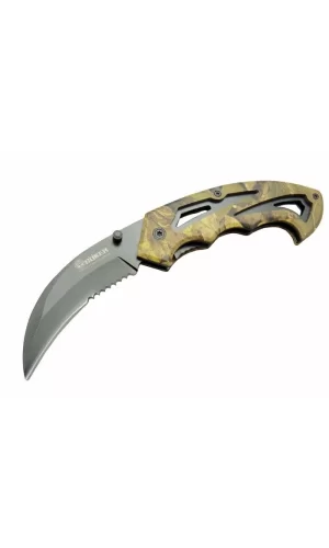 2-6 Karambit Outdoor Çakı 19 Cm - Plastik Kamuflaj Saplı