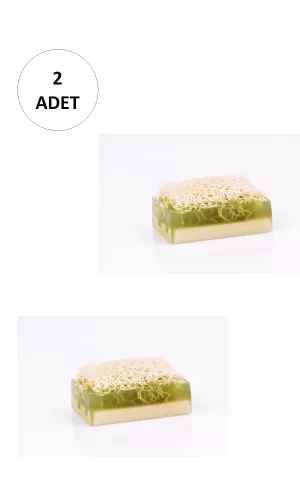 2 Adet Doğal Kabak Lifli Çay Ağacı Sabunu