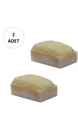 2 Adet Doğal Kabak Lifli Keçi Sütü Sabunu
