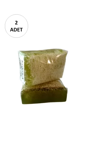 2 Adet Doğal Kabak Lifli Kükürt Sabunu