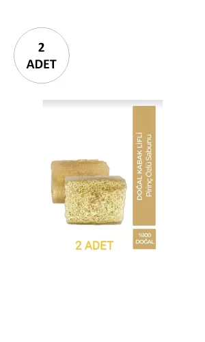 2 Adet Doğal Kabak Lifli Pirinç Sabunu