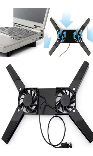 2 Fanlı Notebook Soğutucu Portatif Katlanabilir Laptop Soğutucu Fan Usbli Stand Bilgisayar Fanı