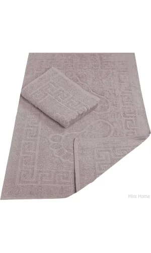 2 Li Banyo Ayak Havlusu &#37;100 Pamuk 50X70 Cm Menesch Mürdüm