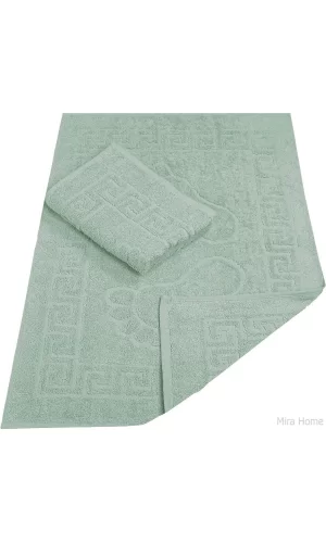 2 Li Banyo Ayak Havlusu &#37;100 Pamuk 50X70 Cm Menesch Yeşil