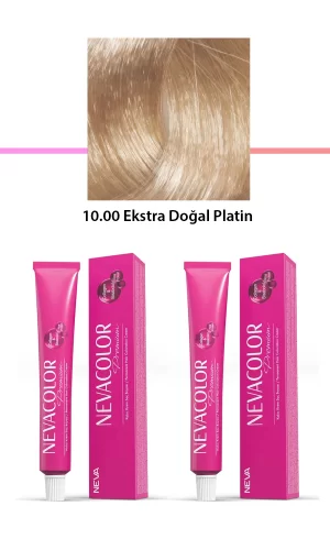 2 li Set Premium 10.00 Ekstra Doğal Platin - Kalıcı Krem Saç Boyası 2 X 50 g Tüp
