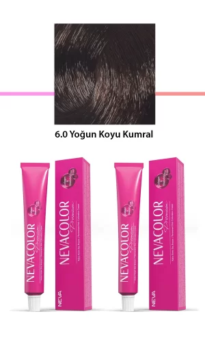 2 li Set Premium 6.0 Yoğun Koyu Kumral - Kalıcı Krem Saç Boyası 2 X 50 g Tüp