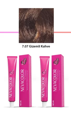 2 li Set Premium 7.07 Gizemli Kahve - Kalıcı Krem Saç Boyası 2 X 50 g Tüp