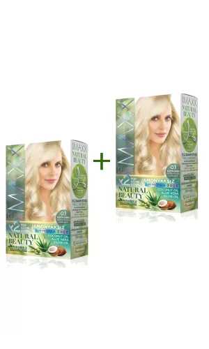 2 Paket Natural Beauty Amonyaksız Saç Boyası 0.1 Platin Sarısı