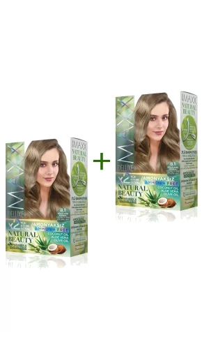 2 Paket Natural Beauty Amonyaksız Saç Boyası 8.1 Küllü Açık Kumral
