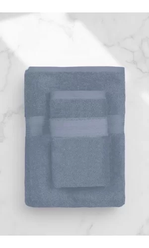2 Parça Battal Lüks Premium Banyo Spa Havlu Takımı 90x170 Cm İndigo