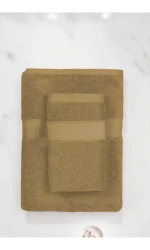 2 Parça Battal Lüks Premium Banyo Spa Havlu Takımı 90x170 Cm Kahve