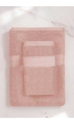 2 Parça Battal Lüks Premium Banyo Spa Havlu Takımı 90x170 Cm Somon