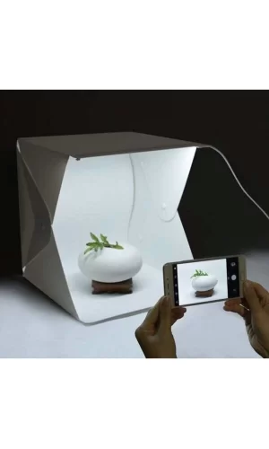 20 X 20 Cm Profesyonel Stüdyo Led Işıklı Çift Sıra Ürün Fotoğraf Çekim Çadırı