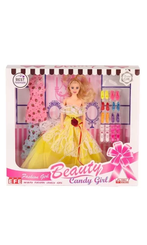 207 Ayakkabı Setli Candy Girl Bebek -efe Toys