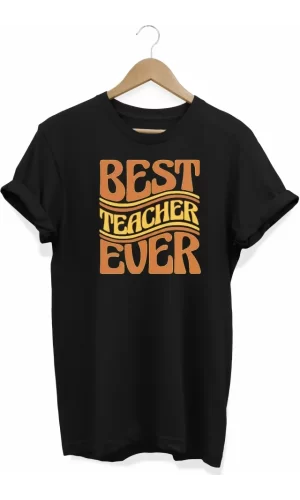 24 Kasım Öğretmenler Baskılı T-shirt - Siyah