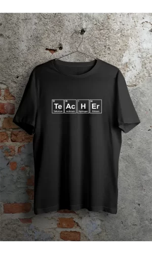 24 Kasım Öğretmenler Günü Baskılı Özel T-shirt - Siyah