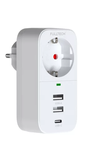 2.4a Çıkışlı 2xusb 1xtype-c Tekli Priz Ftr-17