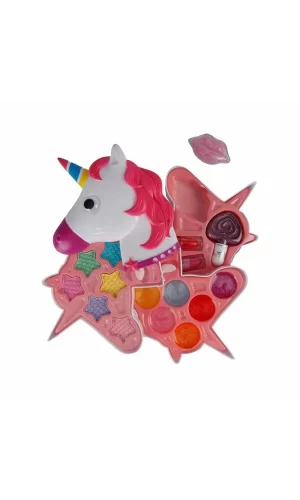 2602 Unicorn Şekilli 3 Katlı Makyaj Güzellik Seti