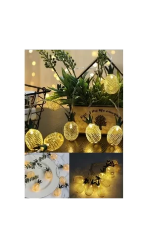 2m 10 Led Pilli 2 Kademeli Ananas Led Işık