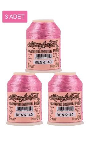 3 Adet Altınbaşak Oya ve Dantel İpi 20 gr - Royaleks - No: 040