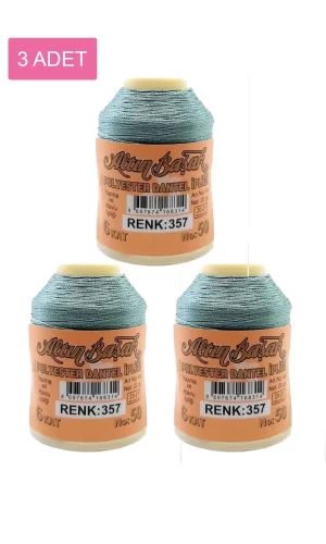3 Adet Altınbaşak Oya ve Dantel İpi 20 gr - Royaleks - No: 357