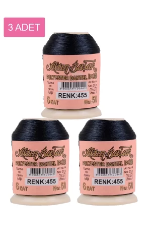 3 Adet Altınbaşak Oya ve Dantel İpi 20 gr - Royaleks - No: 455