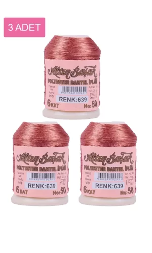 3 Adet Altınbaşak Oya ve Dantel İpi 20 gr - Royaleks - No: 639