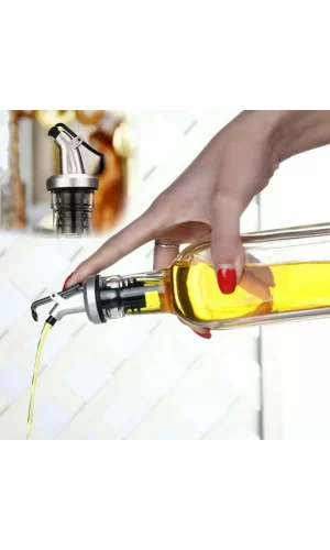 3 Adet Kapaklı Şişe Ucu Servis Aparatı Damlalık Yağdanlık Tıpa