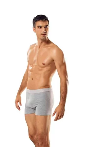 3 adet Tutku Likralı Erkek Gri Boxer 0114