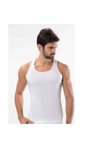 3 adet Tutku Ribana Spor Erkek Beyaz Atlet 0118