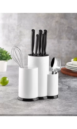 3 Bölmeli Kaşıklık - Şef Bıçaklık Standı
