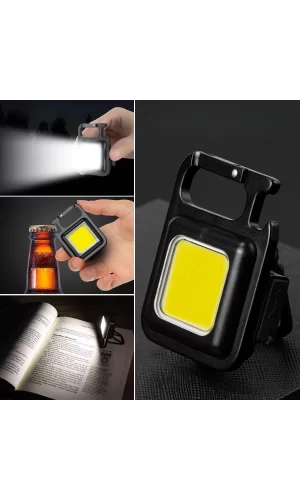 3 Led Modlu Mini Asılabilen Led Kamp Aydınlatması Güçlü El Feneri  Açacaklı -mıknatıslı