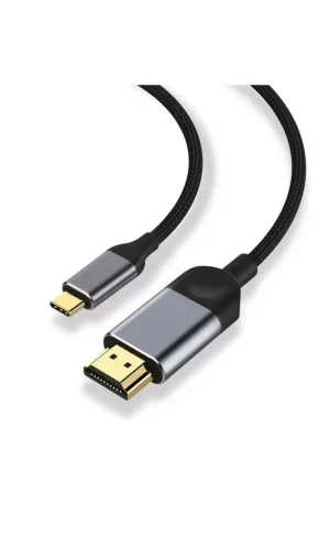 3 Metre 8 Gbps Hız 4k/30 Hz Type C To Hdmı Çevirici Dönüştürücü Tv Telefon Pc Hasır Bağlantı Kablosu