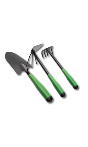 3 Parça Bahçe Seti - Çapa Tırmık Kazma Set