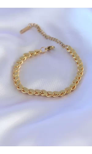 316L Çelik Arpa Gold Renk Kadın Bileklik